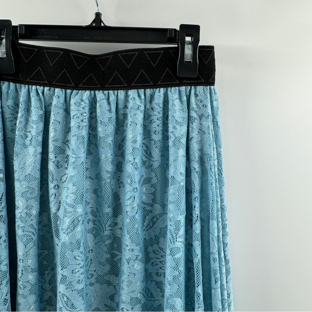 LuLaRoe Lola Skirt – Black Waistband with Teal/Turquoise Lace, NWT, Size XXS - Picture 6 of 8
